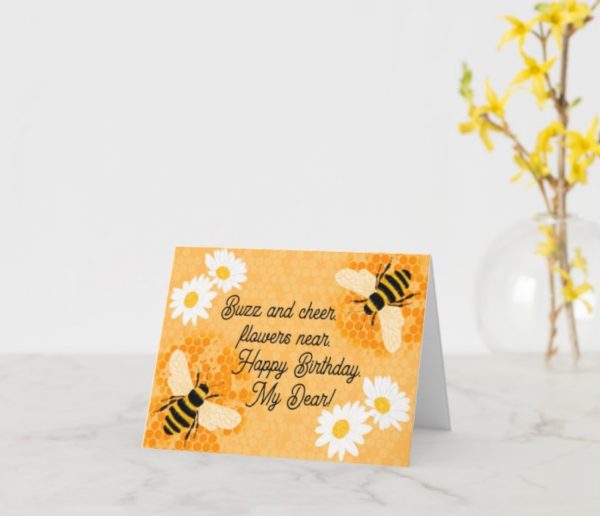 Buzzing Cheer Birthday Card