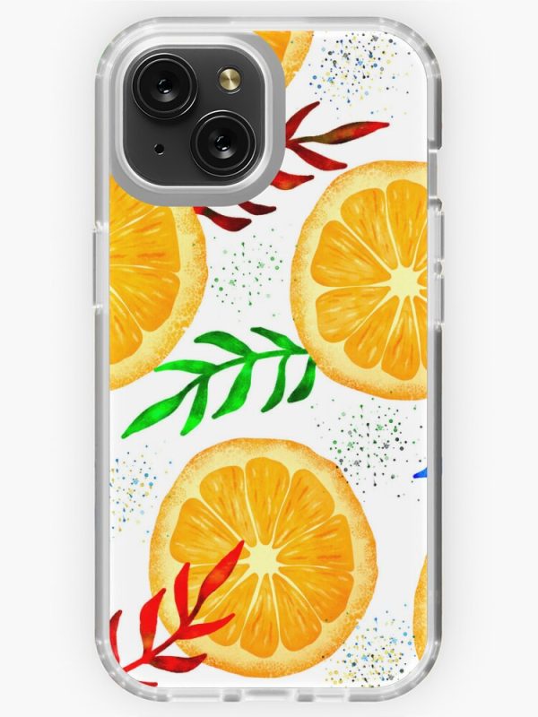 iPhone 15 /+/pro/max Soft case with oranges