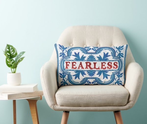 Fearless Vintage Affirmation Pillow