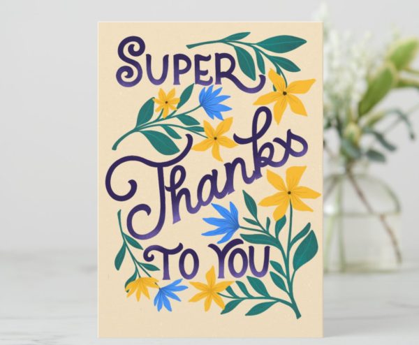 Thank You card filled with Flowers