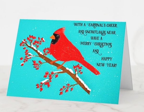 Christmas Card with cardinal