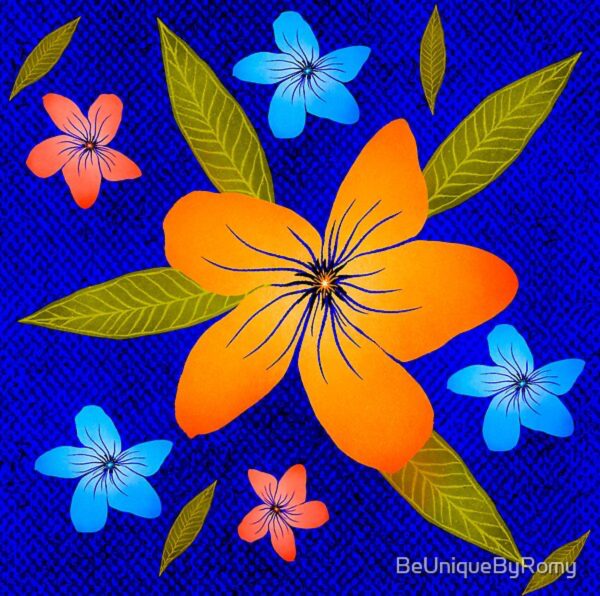 Vibrant pillow cover with flowers and leaves - Image 3