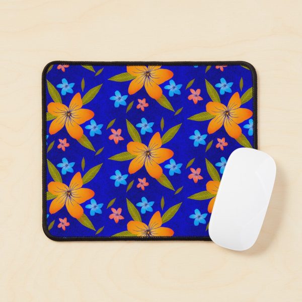 Mouse Pad with Flowers and leaves