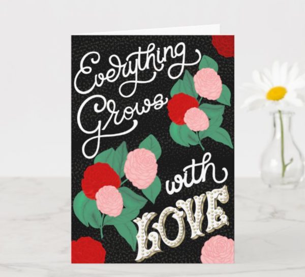 Bloom with love Happy valentine /Anniversary card