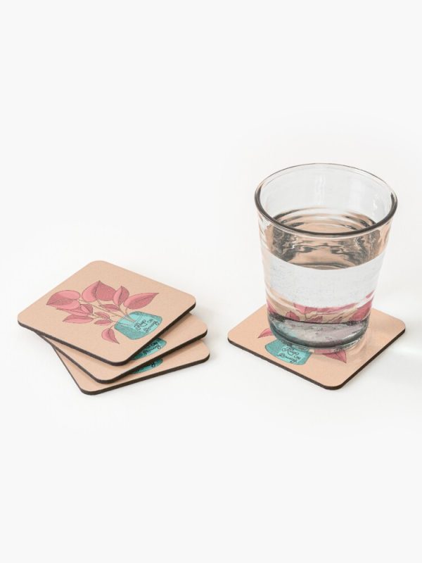 Keep on growing coasters with Plant illustration - Image 2