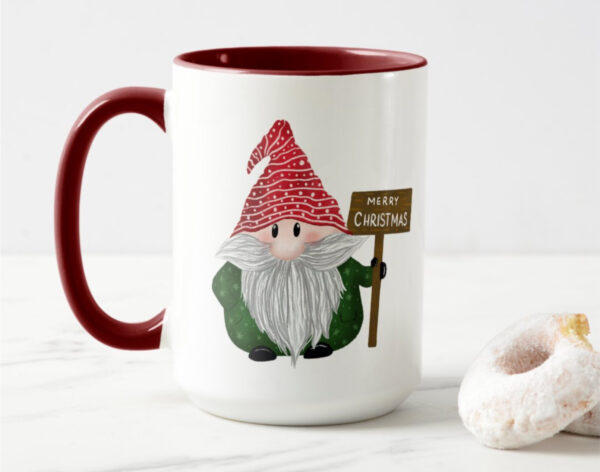 Merry Christmas Gnome mug – Hand-Drawn Holiday Illustration