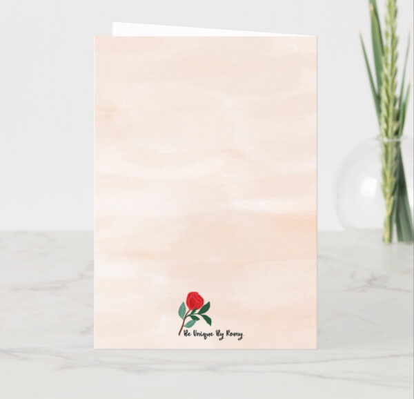 Gratitude in Full Bloom Floral Thank You Card | Hand-Drawn Vase & Flowers | Mom,Nurse, Teacher, or Caregiver Appreciation - Image 4