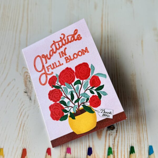 Gratitude in Full Bloom Floral Thank You Card | Hand-Drawn Vase & Flowers | Mom,Nurse, Teacher, or Caregiver Appreciation - Image 9