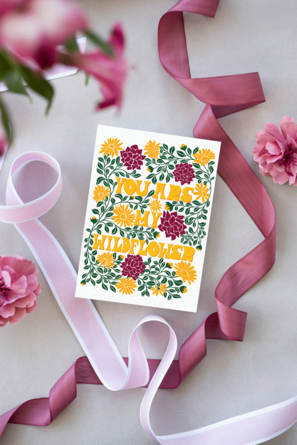Celebrate Your Special Someone with a Wildflower Card - Perfect Gift for Him or Her"