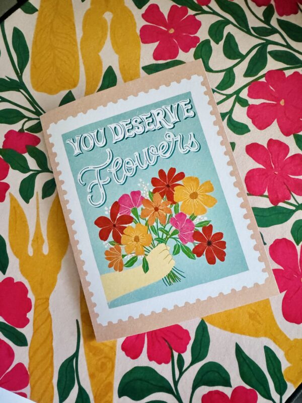 Show Your Gratitude with Handcrafted Flowers Greeting Card - Perfect for Mother’s Day,Healthcare Workers & Friends - Image 3