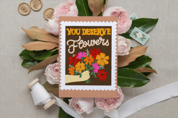 Show Your Gratitude with Handcrafted Flowers Greeting Card - Perfect for Mother’s Day,Healthcare Workers & Friends - Image 2
