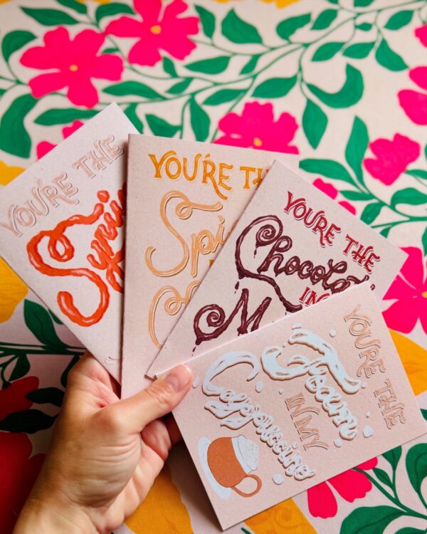 You Are the Chocolate in My Mocha – Funny Mocha Card – Coffee Pun Greeting for Couples – Cute Hand Lettered Art - Image 9