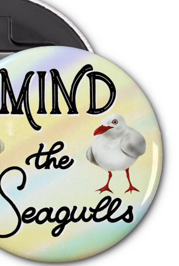 Mind the Seagulls – Funny Hand-Lettered Bottle Opener Magnet with Seagull Art from Brighton - Image 9