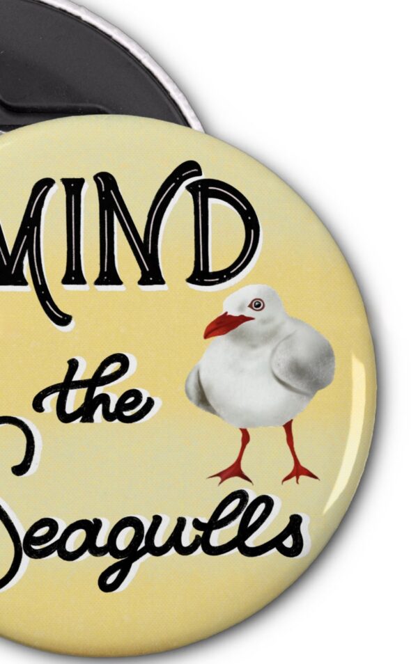 Mind the Seagulls – Funny Hand-Lettered Bottle Opener Magnet with Seagull Art from Brighton - Image 8