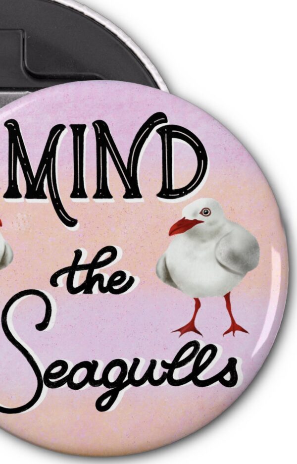 Mind the Seagulls – Funny Hand-Lettered Bottle Opener Magnet with Seagull Art from Brighton - Image 12