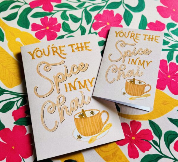 You Are the Spice in My Chai – Chai Tea Greeting Card – Spicy Cute Love Card – Coffee & Tea Lover Pun - Image 5